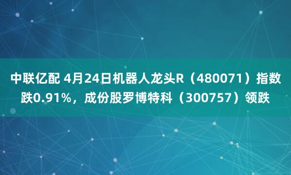 中联亿配 4月24日机器人龙头R（480071）指数跌0.91%，成份股罗博特科（300757）领跌