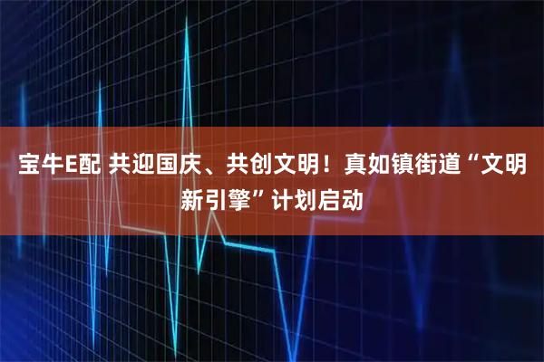 宝牛E配 共迎国庆、共创文明！真如镇街道“文明新引擎”计划启动