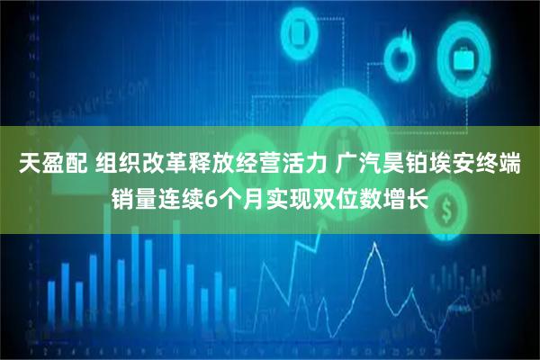 天盈配 组织改革释放经营活力 广汽昊铂埃安终端销量连续6个月实现双位数增长